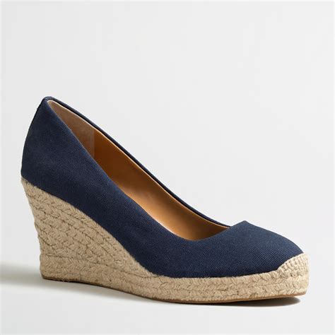 canvas shoes with wedge heel.